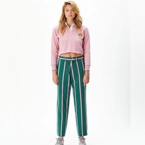 Rowing Blazers Green and Pink Stripe Men's Dress Pants